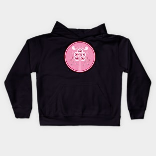 Bird medallion in pink Kids Hoodie